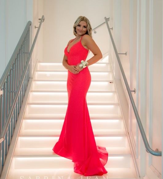Sherri Hill Size 10 Prom Coral Floor Length Maxi on Queenly