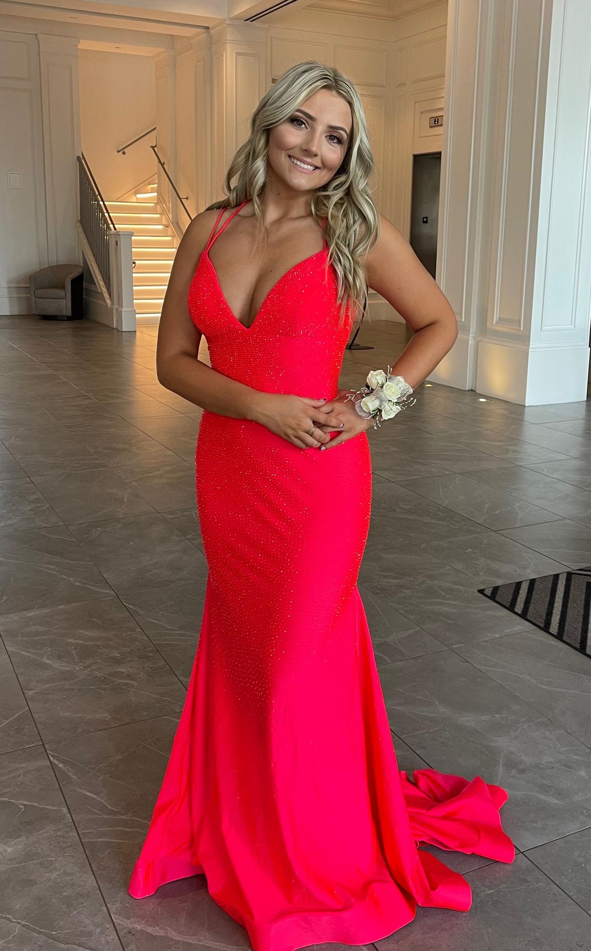 Sherri Hill Size 10 Prom Coral Floor Length Maxi on Queenly