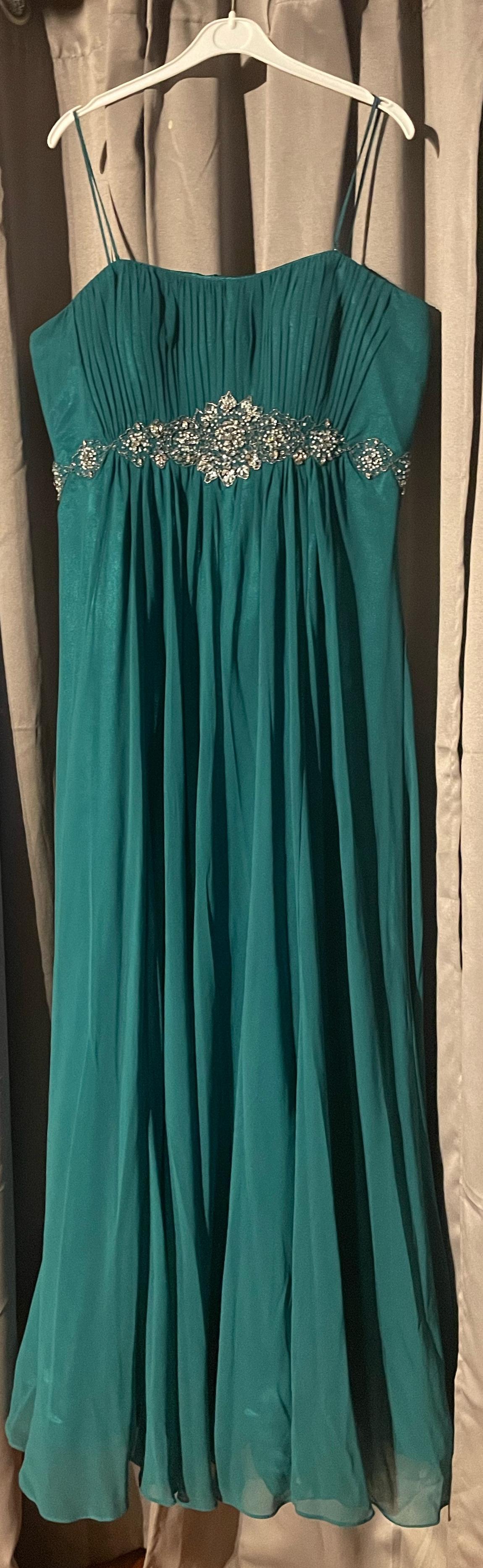 Size 14 Green A-line Dress on Queenly