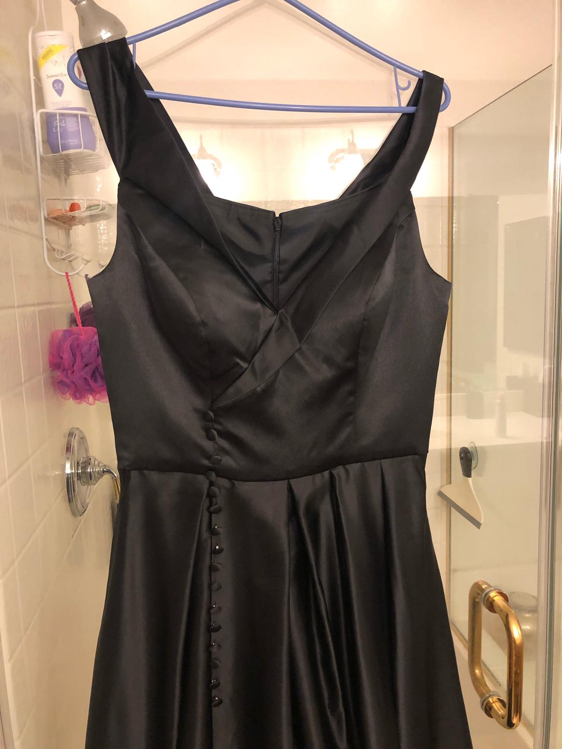 Size 10 Prom Off The Shoulder Black Ball Gown on Queenly