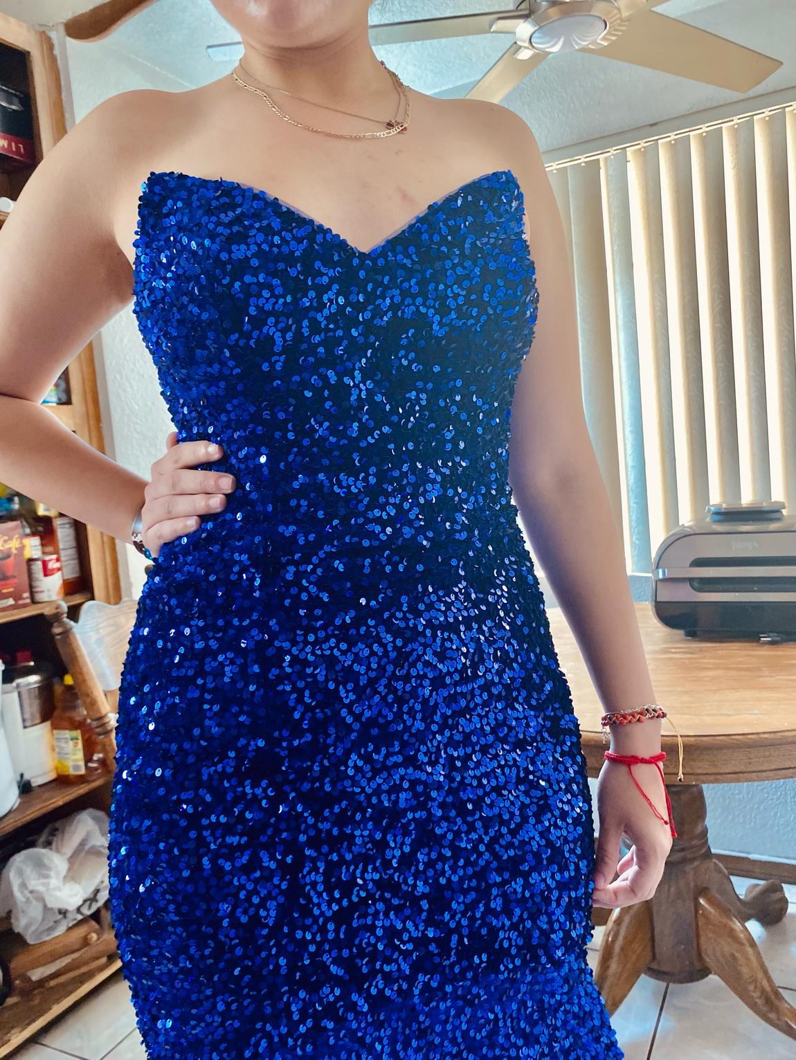 Size 6 Prom Royal Blue Mermaid Dress on Queenly