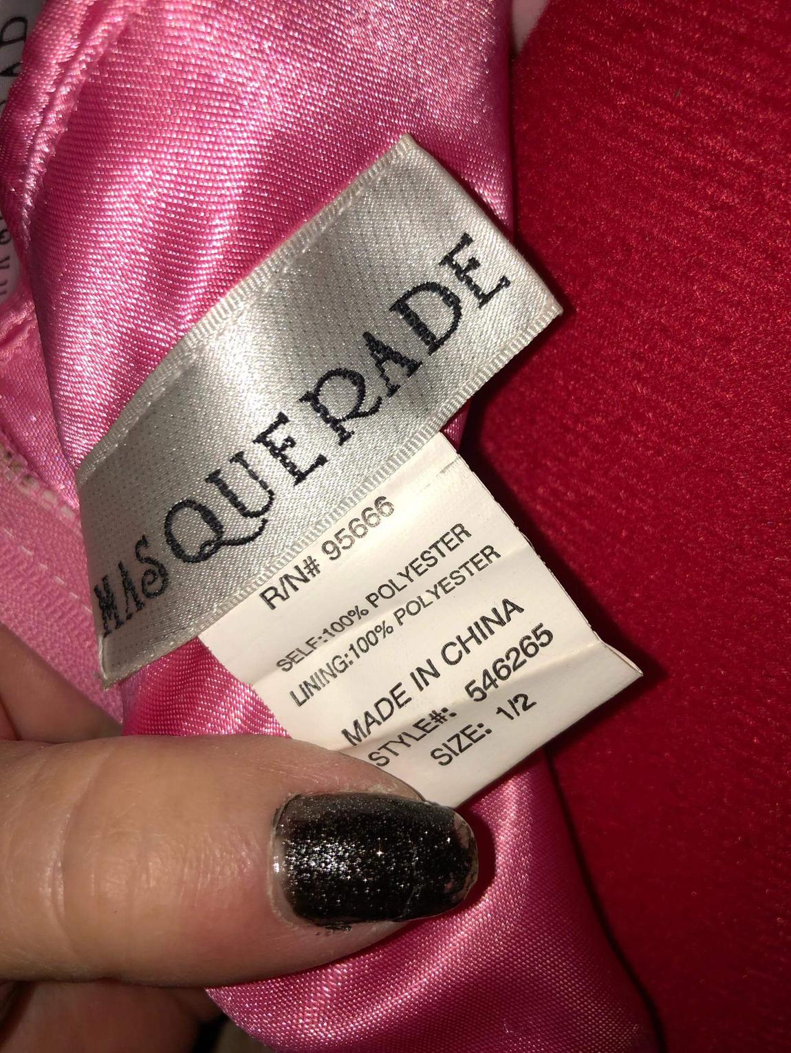 Masqureade Size 0 Strapless Hot Pink Dress With Train on Queenly