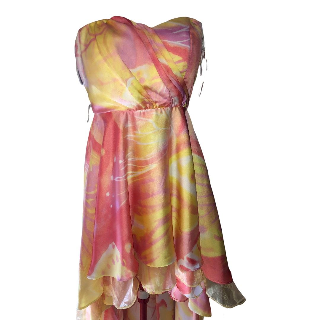 Jump Aparell Size 0 Strapless Multicolor Dress With Train on Queenly