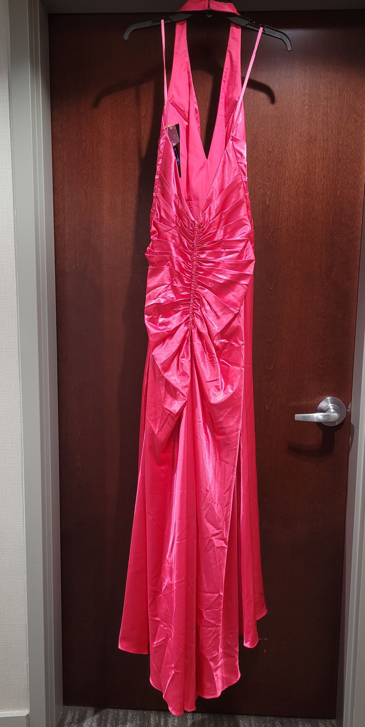 Style 3936 Mystique Prom Size 8 Prom Sequined Hot Pink A-line Dress on Queenly
