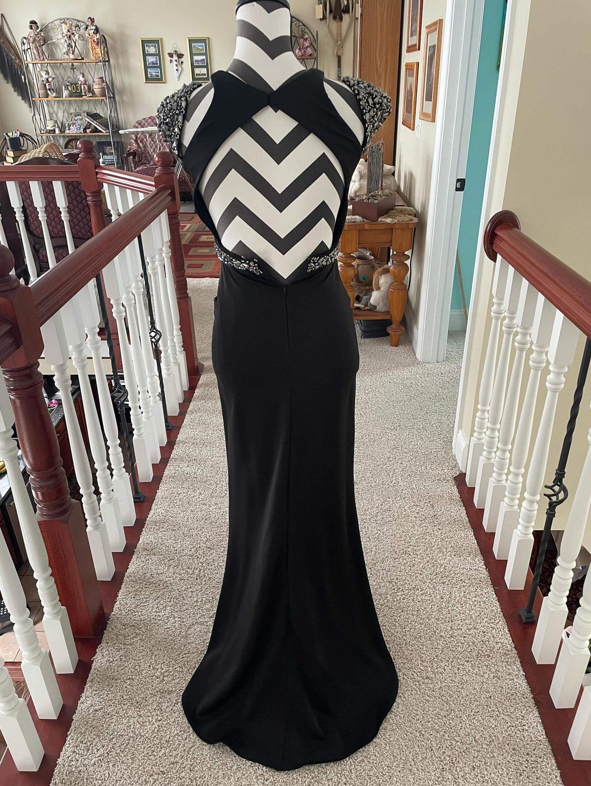 Studio 17 Size 0 Prom Sequined Black Mermaid Dress on Queenly