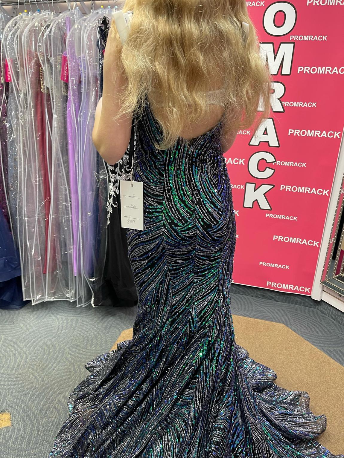 Jovani Size 2 Prom Plunge Multicolor Mermaid Dress on Queenly