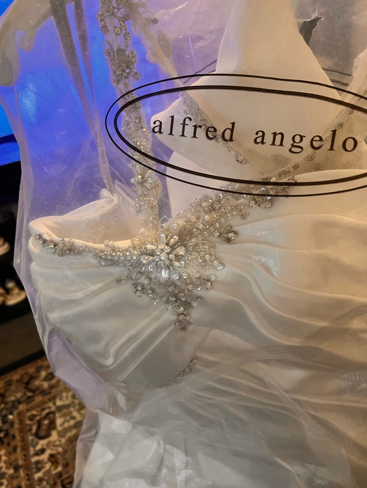 Alfred Angelo Size 10 Prom Sequined White A-line Dress on Queenly