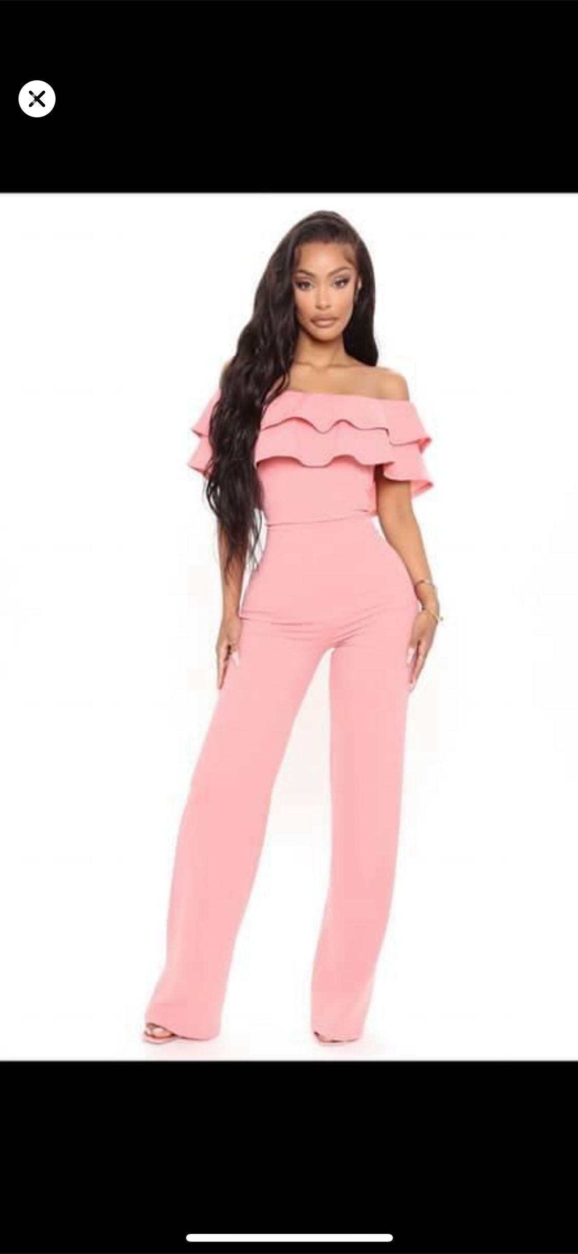 Size 0 Pageant Interview Off The Shoulder Light Pink Formal Jumpsuit on Queenly