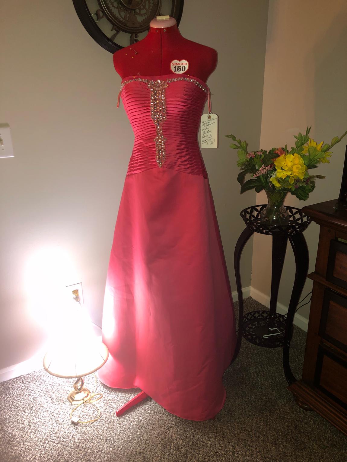 Jump Apparel Size 4 Prom Sequined Hot Pink Ball Gown on Queenly