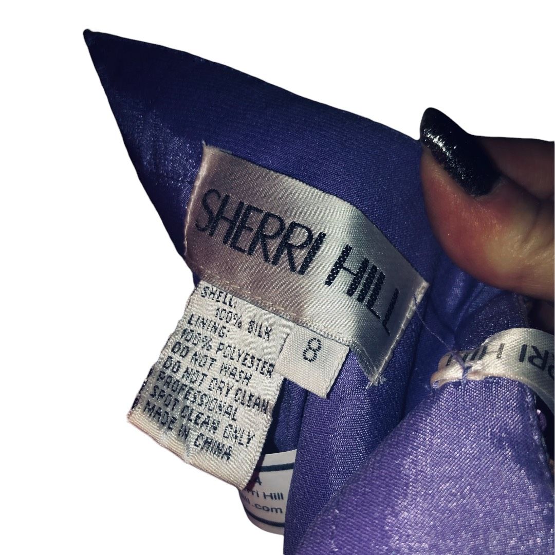 Sherri Hill Size 8 Strapless Purple Floor Length Maxi on Queenly