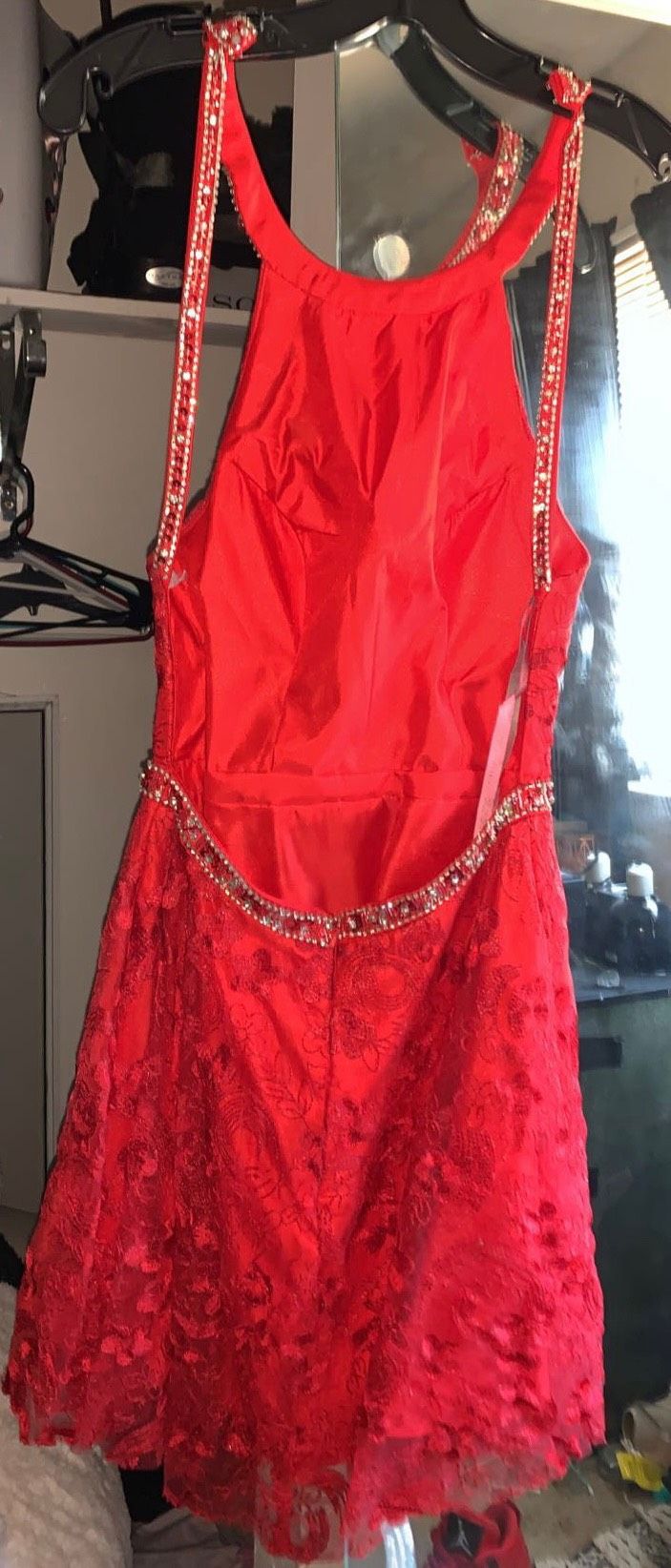 Blush Prom Size 2 Prom Lace Red Floor Length Maxi on Queenly