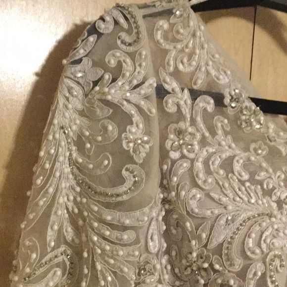 Terani Couture Size 2 Wedding Long Sleeve Lace White Mermaid Dress on Queenly