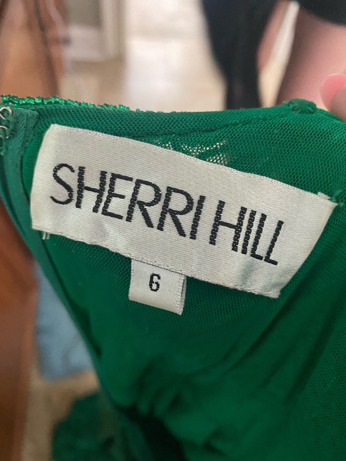 Sherri Hill Size 6 Green Side Slit Dress on Queenly
