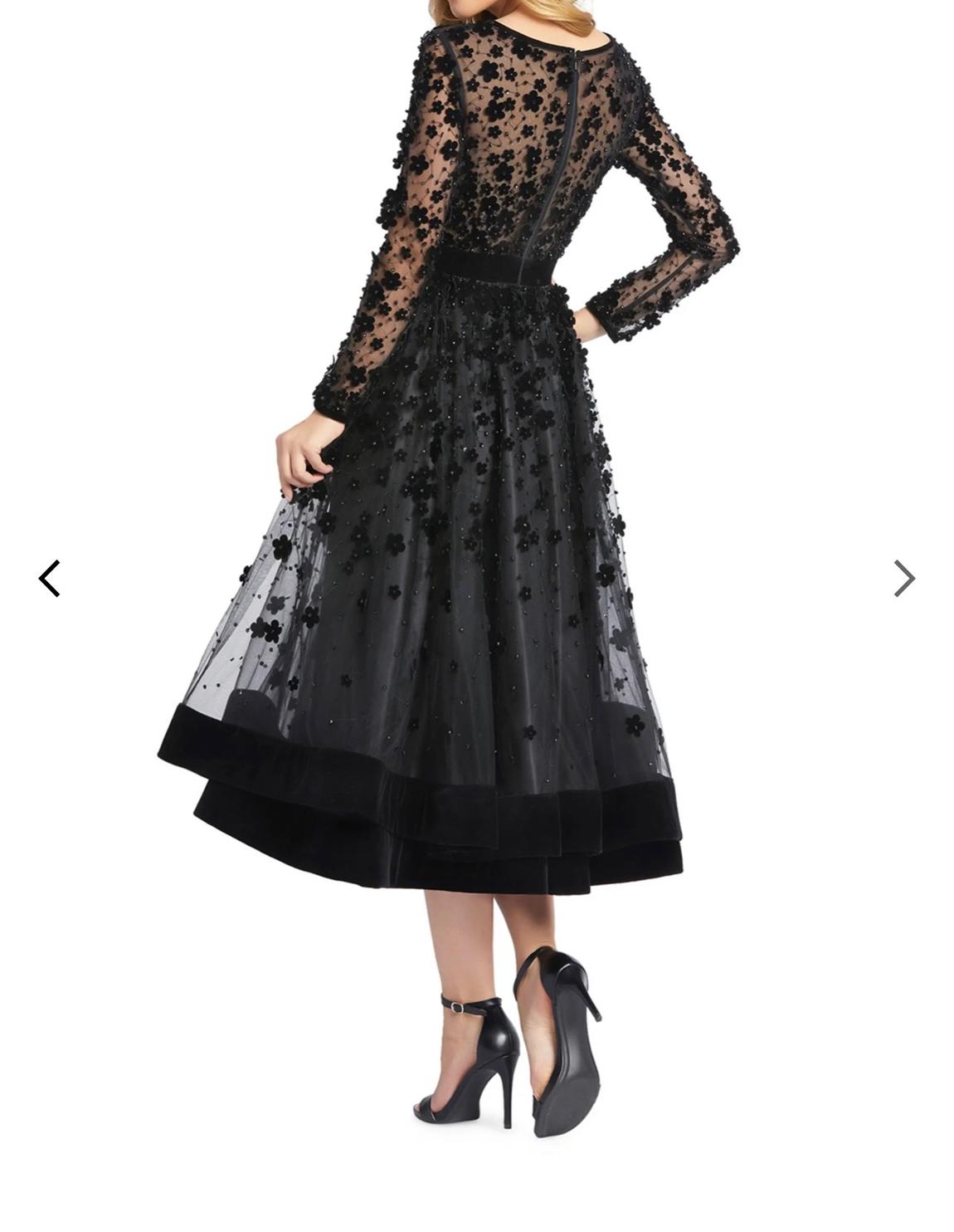 MAC Duggal Size 8 Velvet Black Ball Gown on Queenly