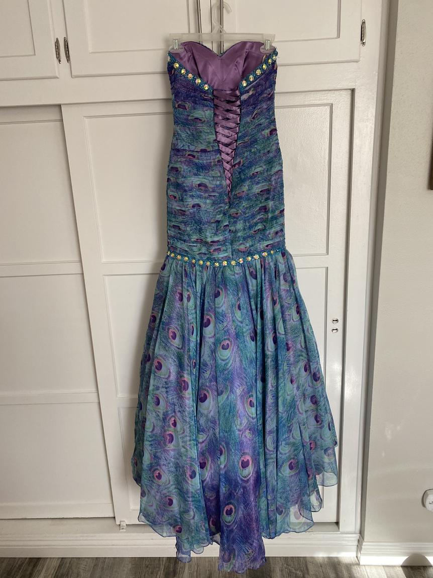 Size 2 Strapless Multicolor Mermaid Dress on Queenly