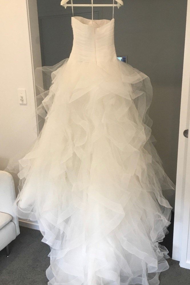 Pronovias Size 12 White Ball Gown on Queenly