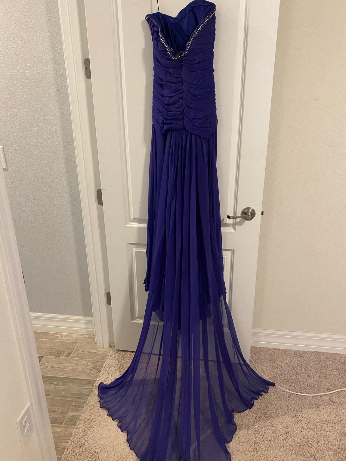 Size 2 Pageant Satin Purple Dress With Train on Queenly