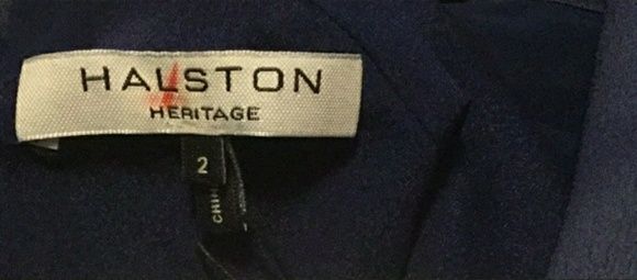 Halston Heritage Size 2 Satin Blue Side Slit Dress on Queenly