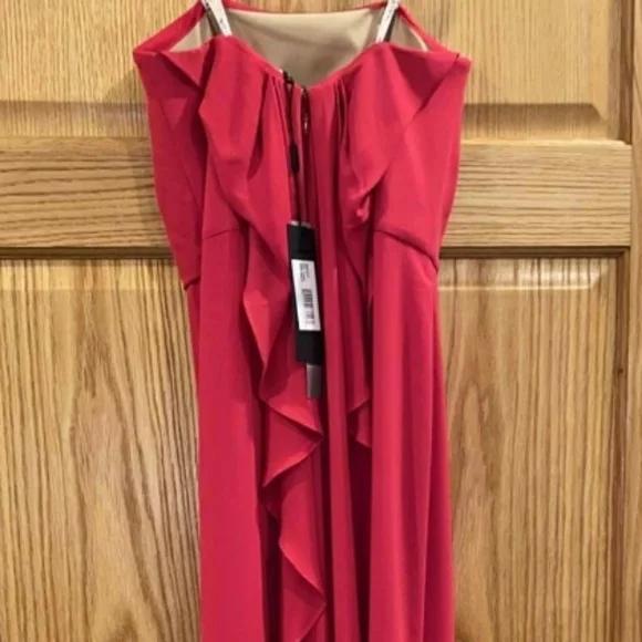 Halston Heritage Size 0 Prom Strapless Pink Side Slit Dress on Queenly
