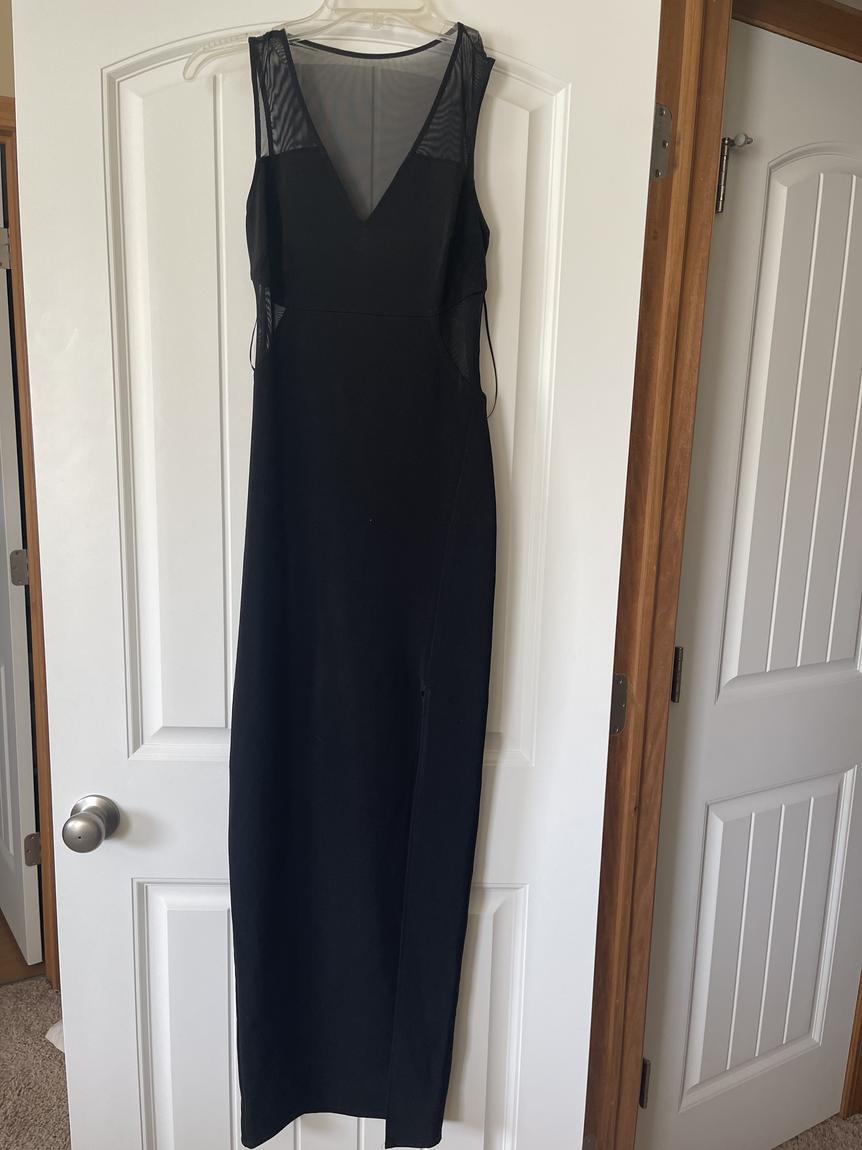 Express Size 0 Black Side Slit Dress on Queenly