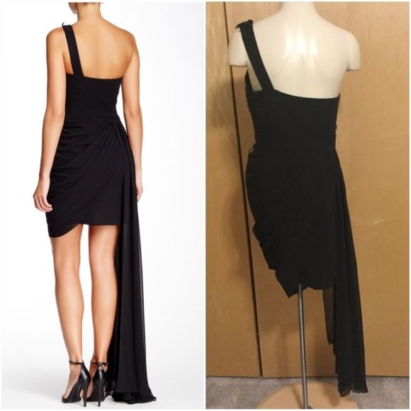 Issue New York Size 8 One Shoulder Black Cocktail Dress on Queenly