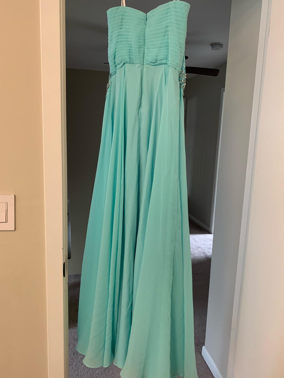 Size 4 Turquoise Blue A-line Dress on Queenly