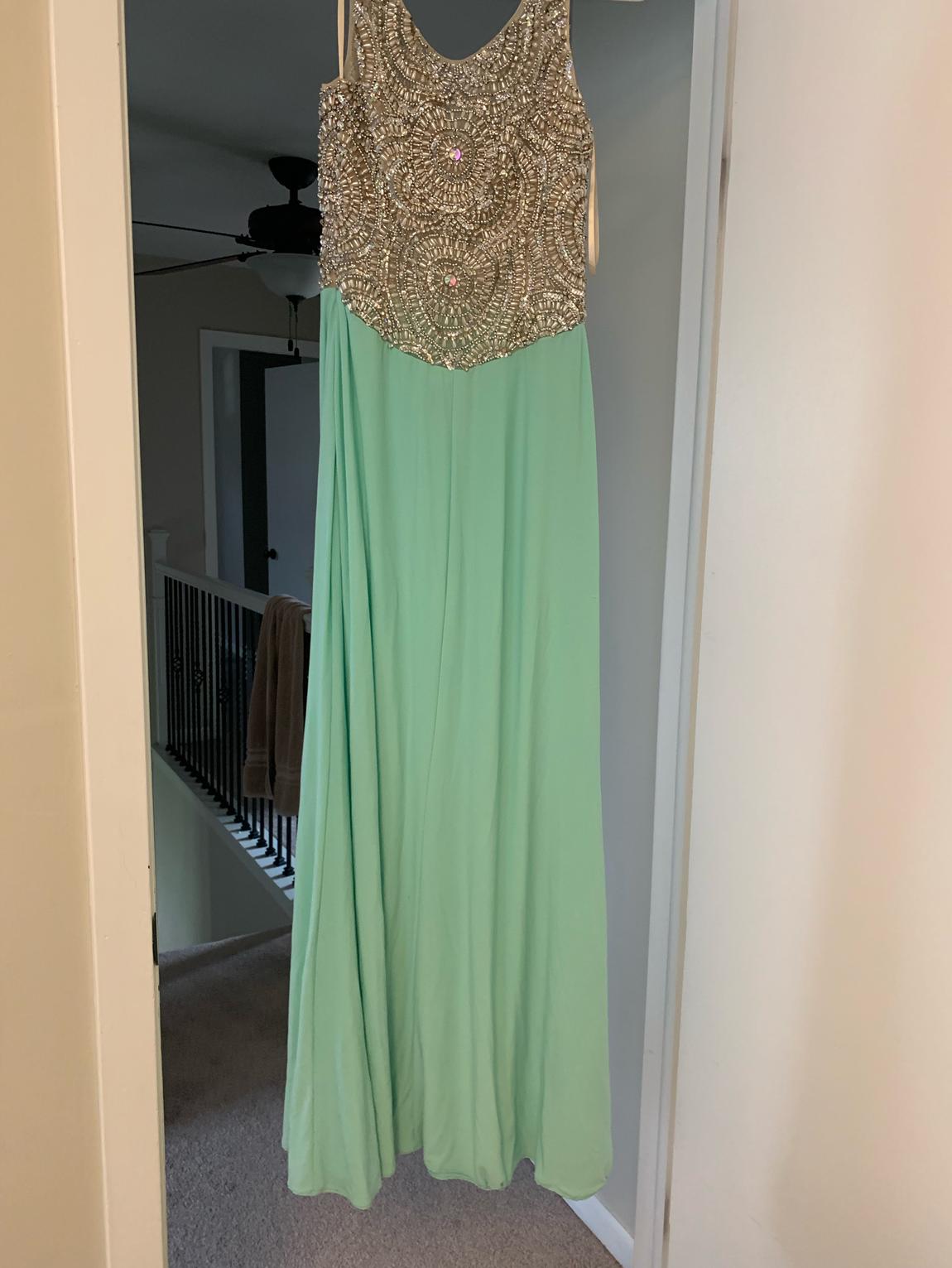 Size 4 Turquoise Blue Floor Length Maxi on Queenly