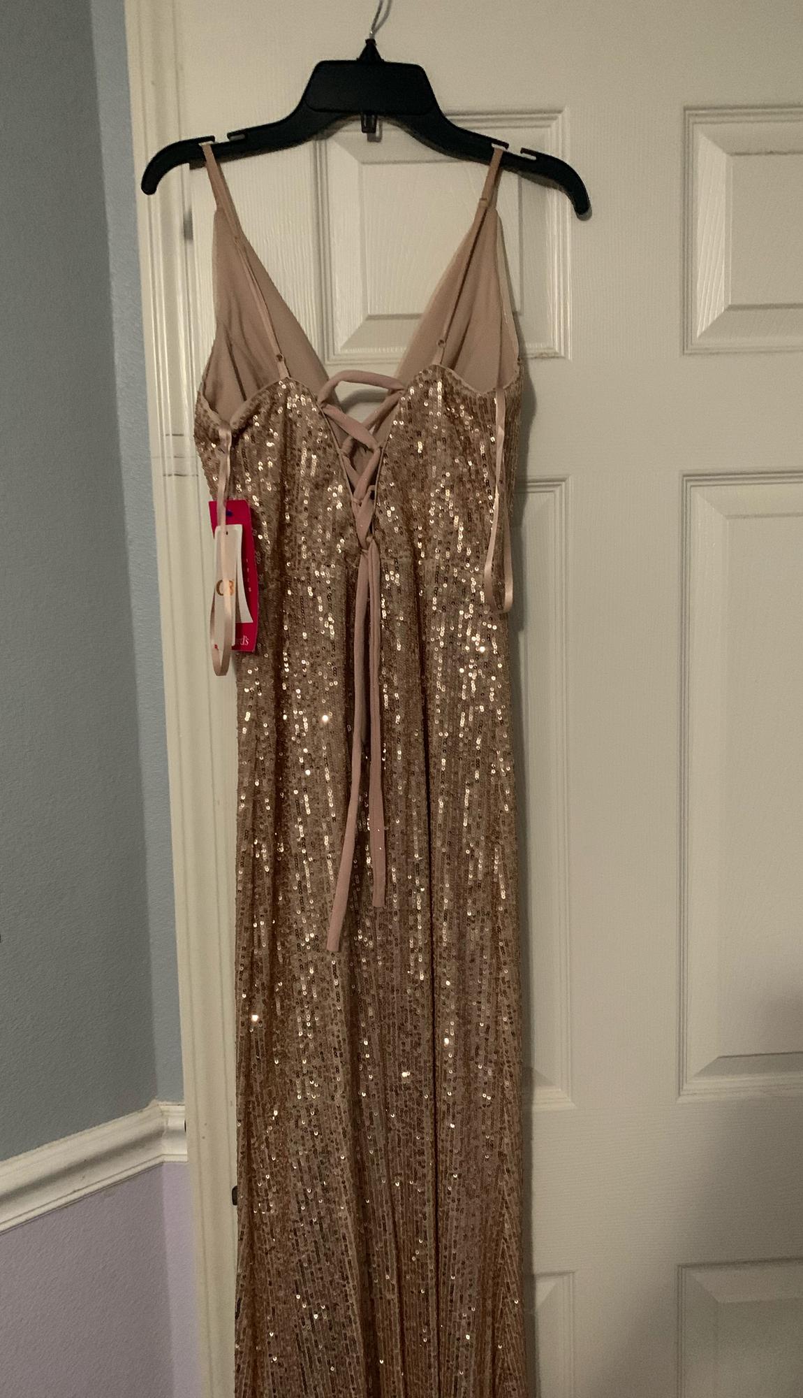 Size 2 Rose Gold Side Slit Dress on Queenly