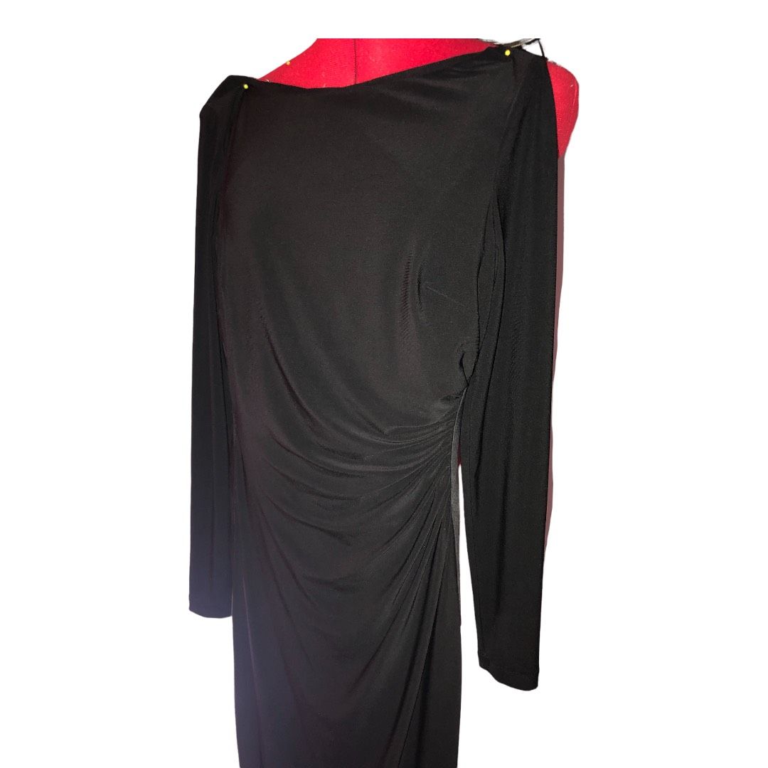 Ralph Lauren Size 2 Long Sleeve Black Cocktail Dress on Queenly