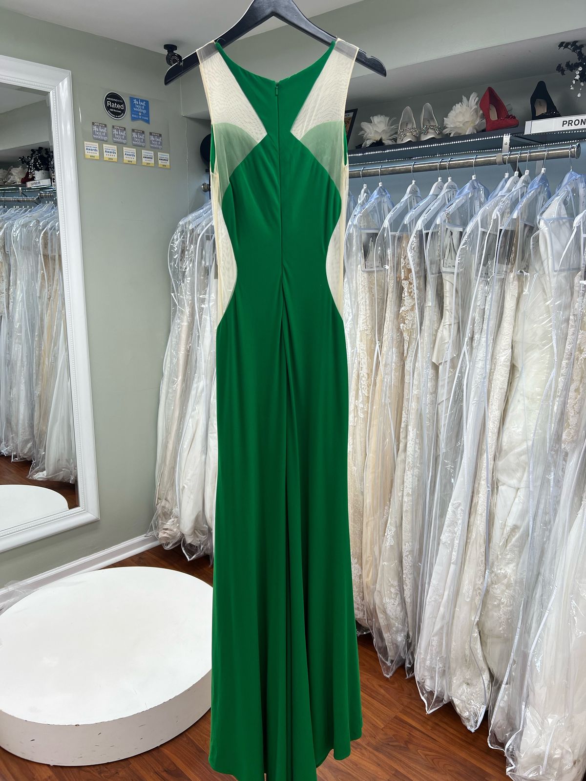 Style 32557 Impression Size 0 Prom Emerald Green Mermaid Dress on Queenly