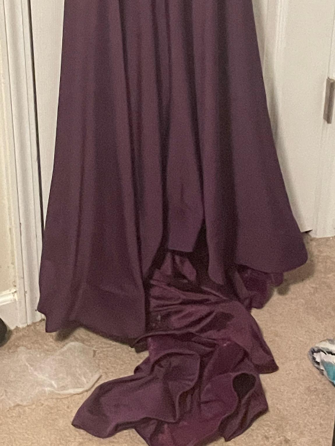 Size 4 Prom Long Sleeve Purple Cocktail Dress on Queenly