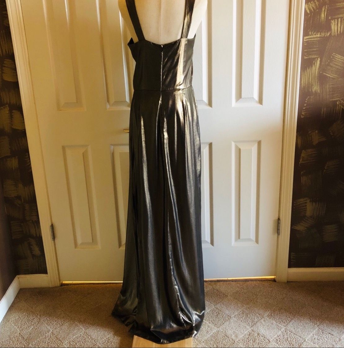 Parker Size 8 Gold Side Slit Dress on Queenly