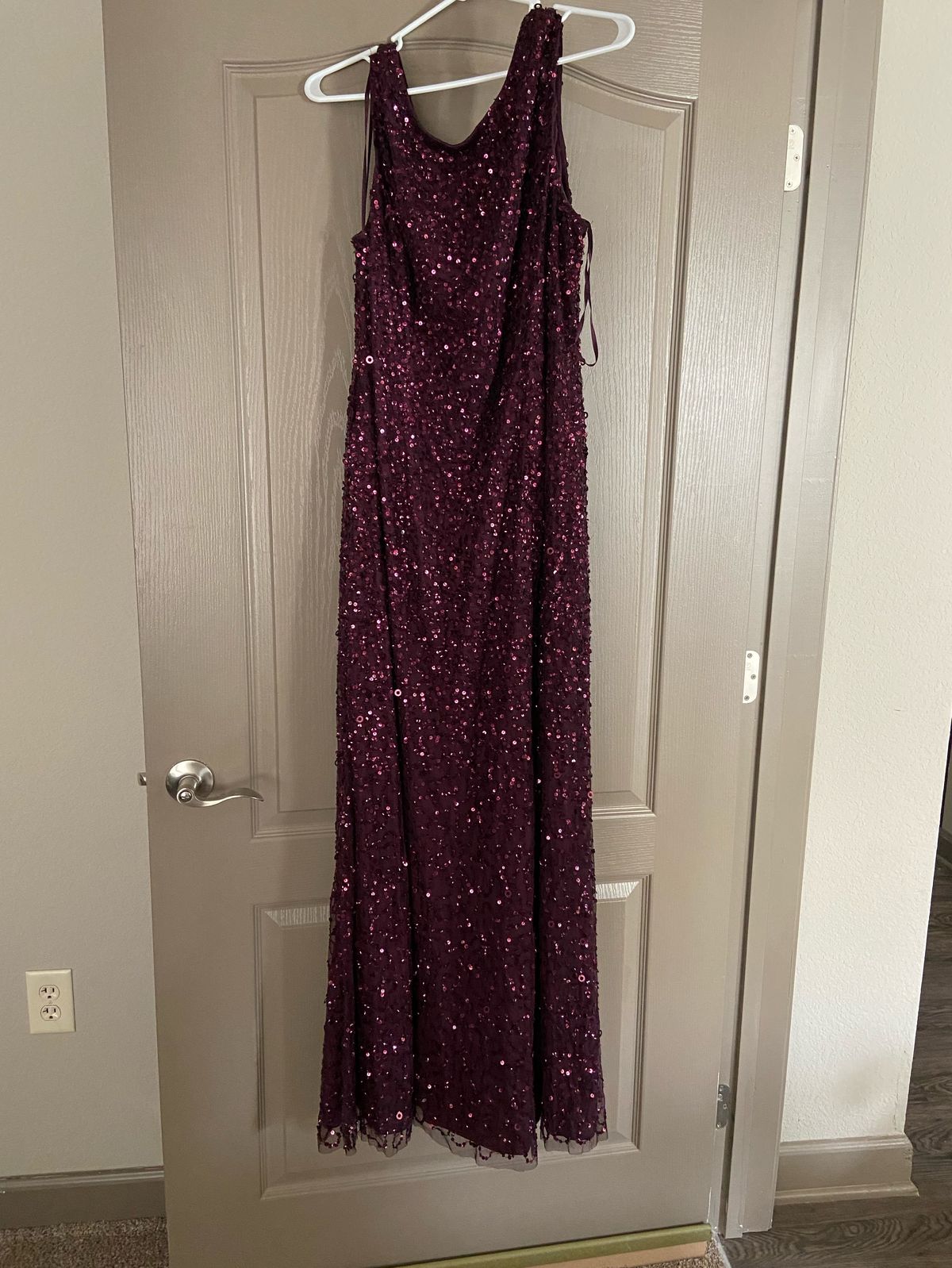 Adrianna Papell Size 14 Prom Purple Floor Length Maxi on Queenly