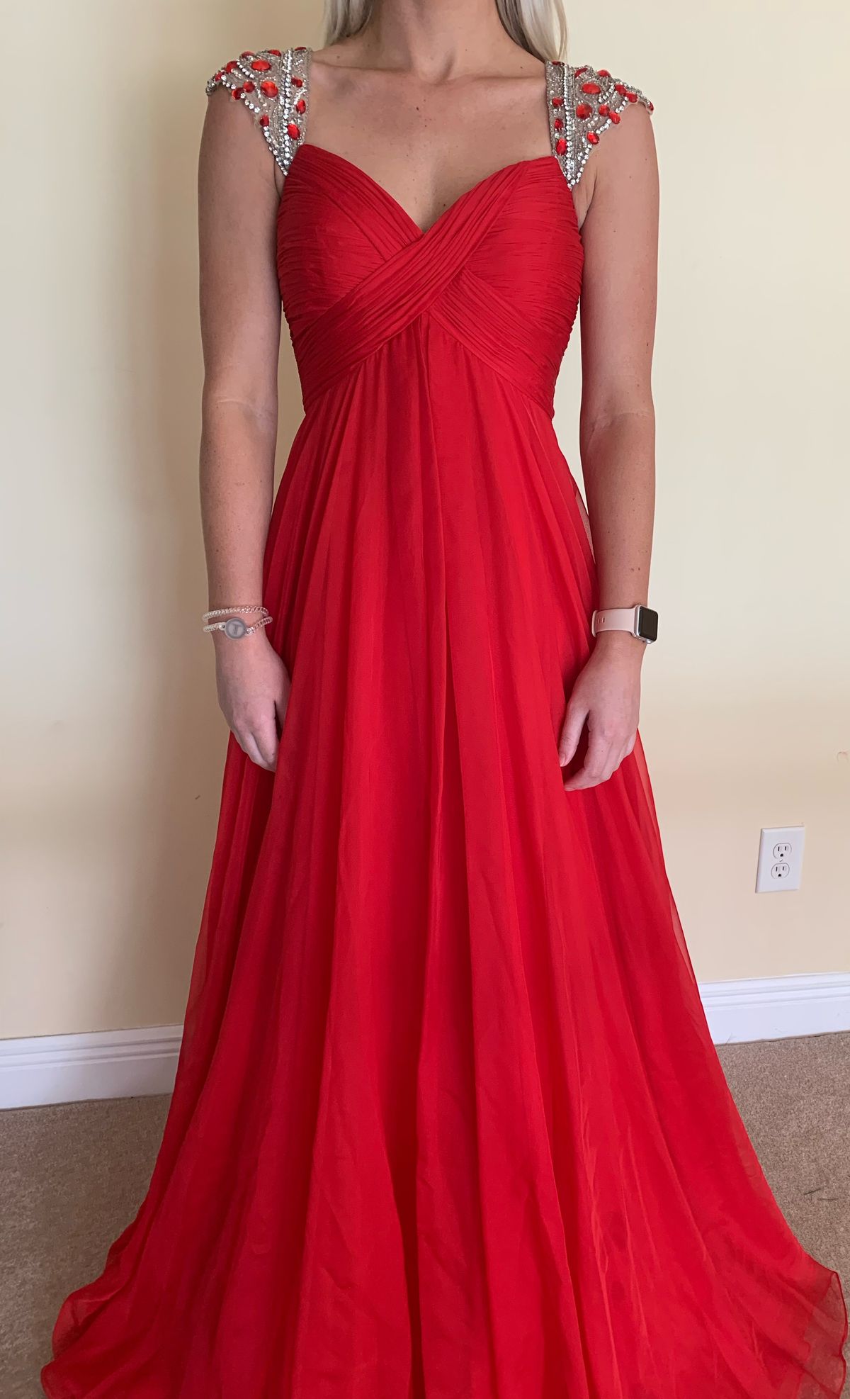 Sherri Hill Size 2 Red A-line Dress on Queenly