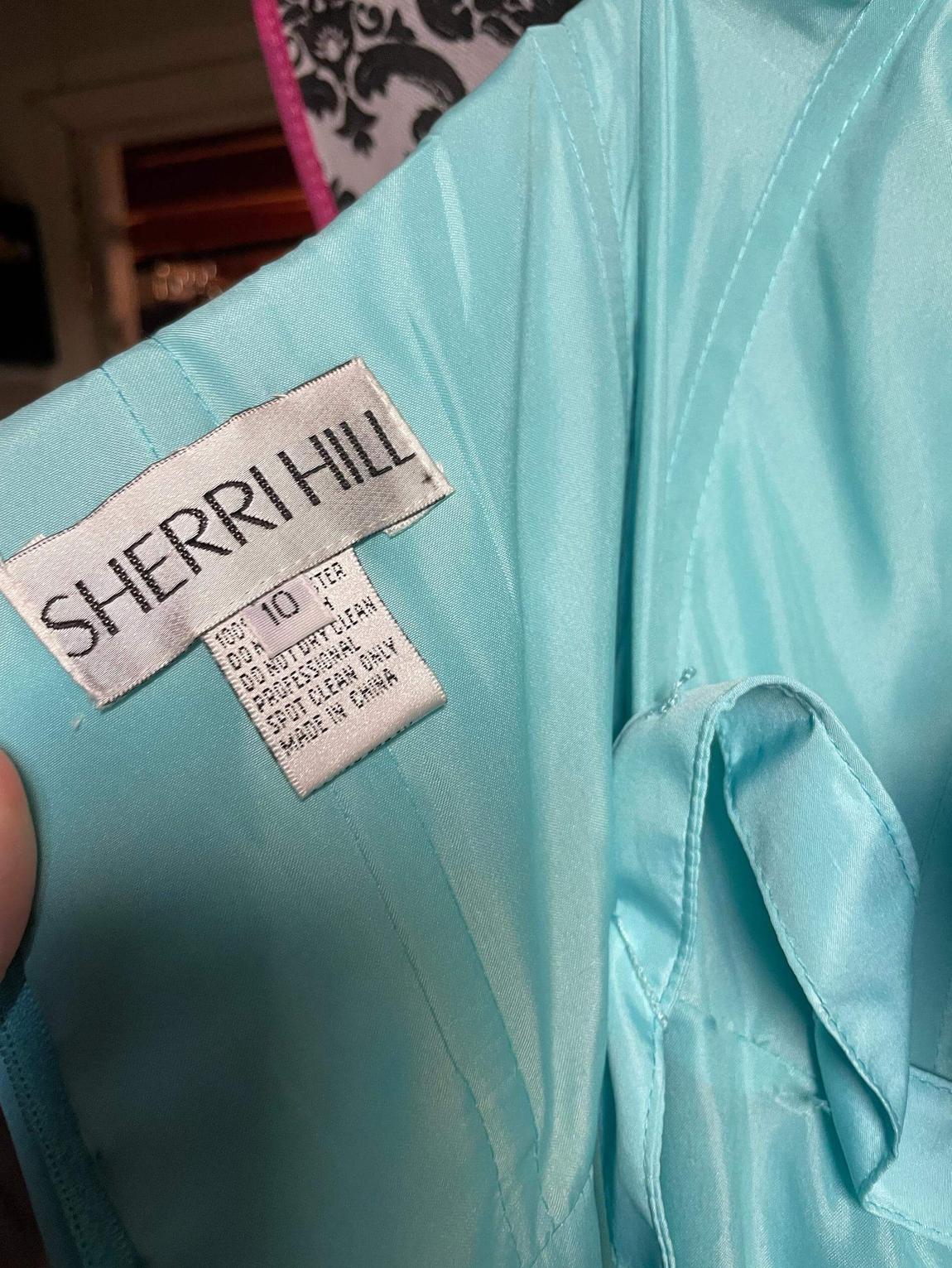 Sherri Hill Size 6 Pageant Light Blue Dress With Train on Queenly