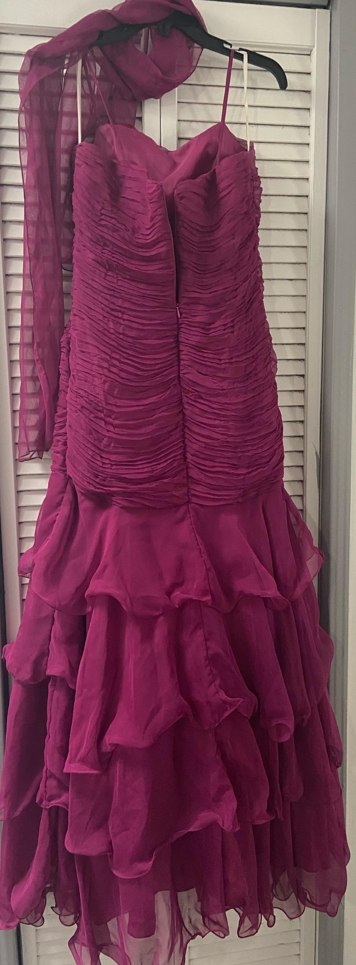 Girls Size 7 Prom Purple Mermaid Dress on Queenly
