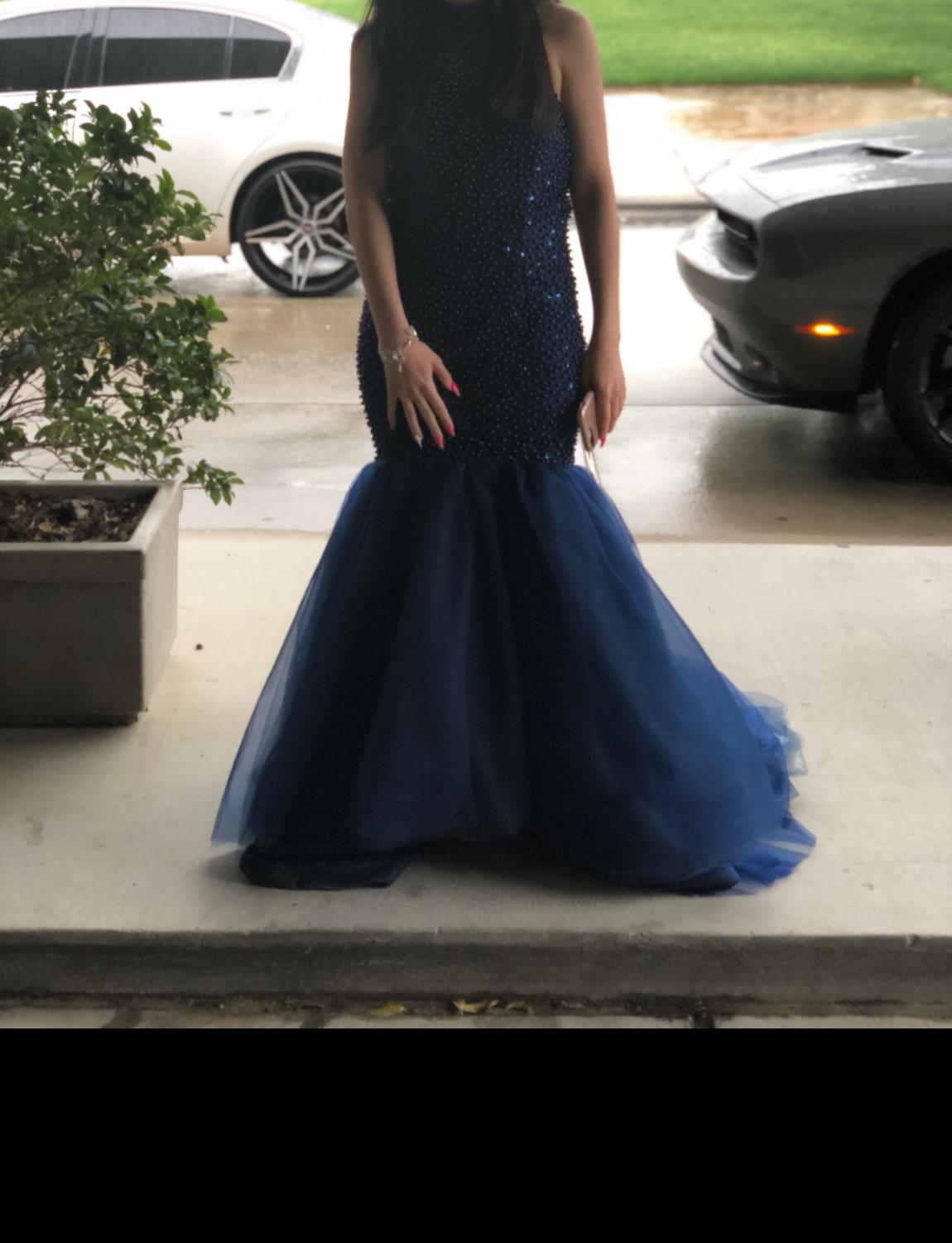 Size 4 Prom Royal Blue Mermaid Dress on Queenly