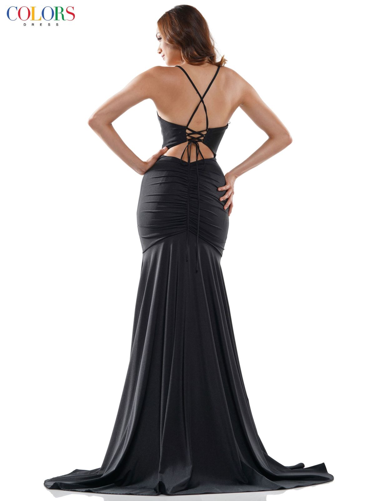 Style 2486 Colors Size 8 Black Mermaid Dress on Queenly