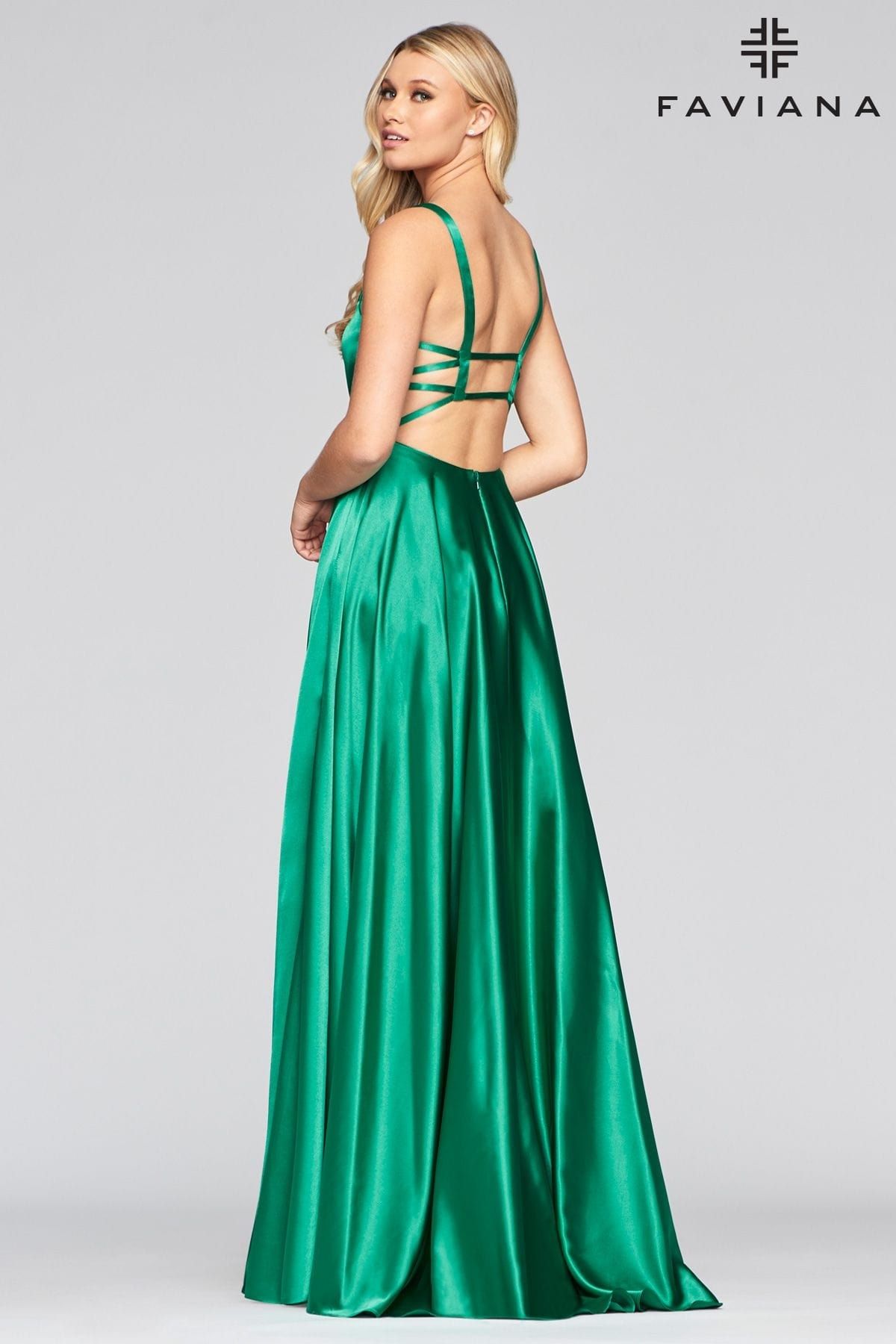 Style S10462 Faviana Size 2 Bridesmaid Emerald Pink A-line Dress on Queenly
