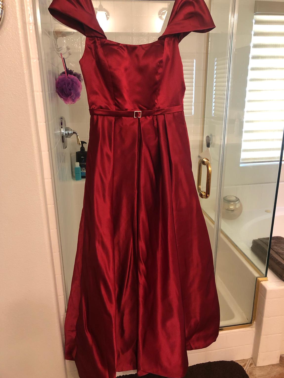 Size 10 Burgundy Red Side Slit Dress on Queenly