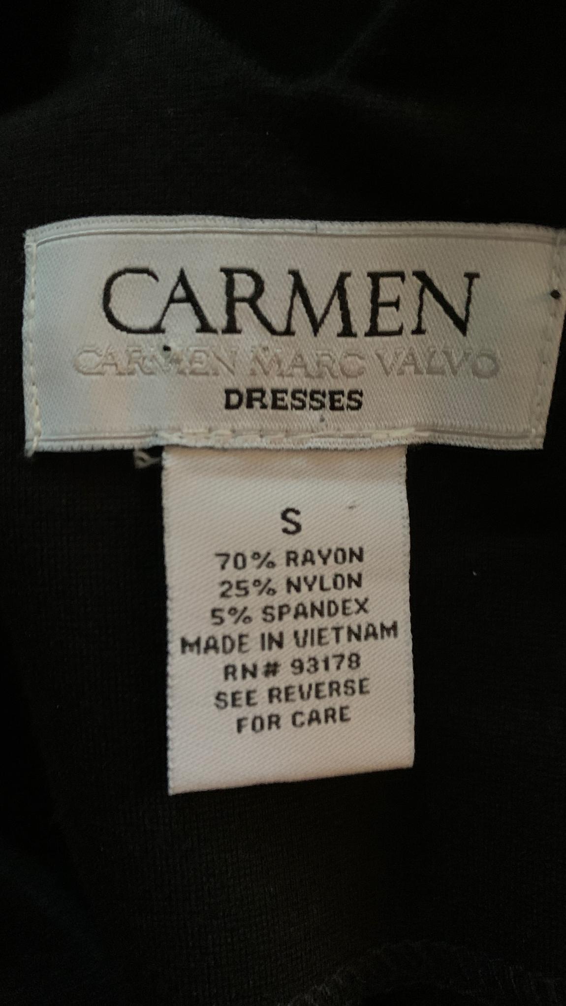 Carmen Marc Valvo Size 6 Black A-line Dress on Queenly