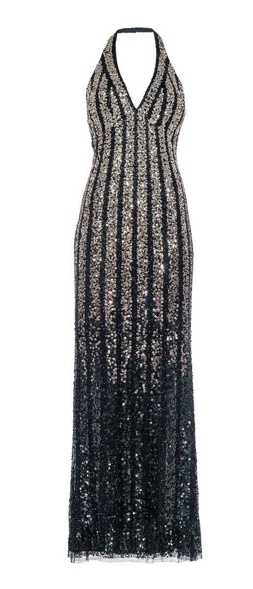 Aiden Mattox Size 0 Prom Sequined Black Mermaid Dress on Queenly