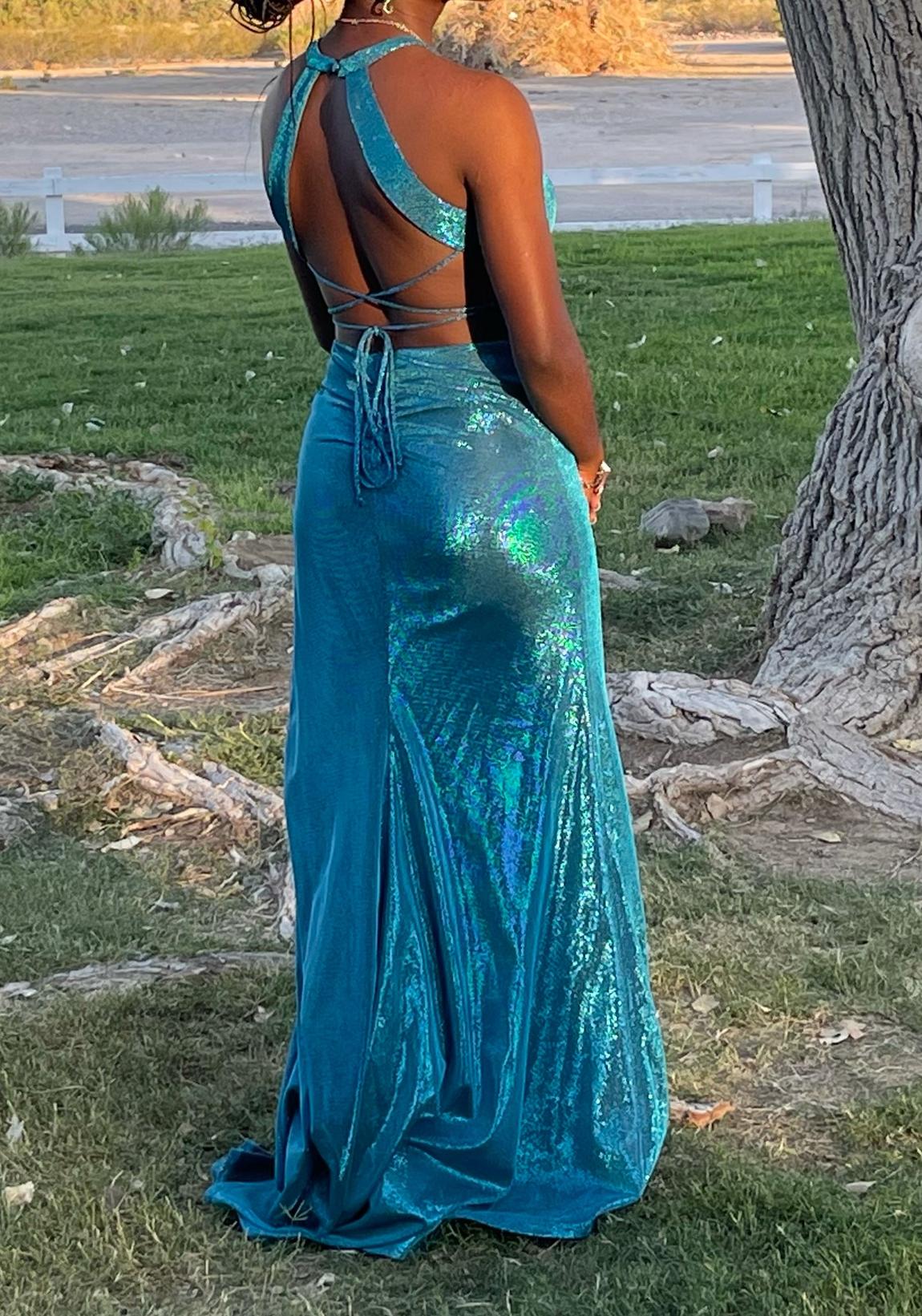 Size 8 Homecoming Blue Mermaid Dress on Queenly