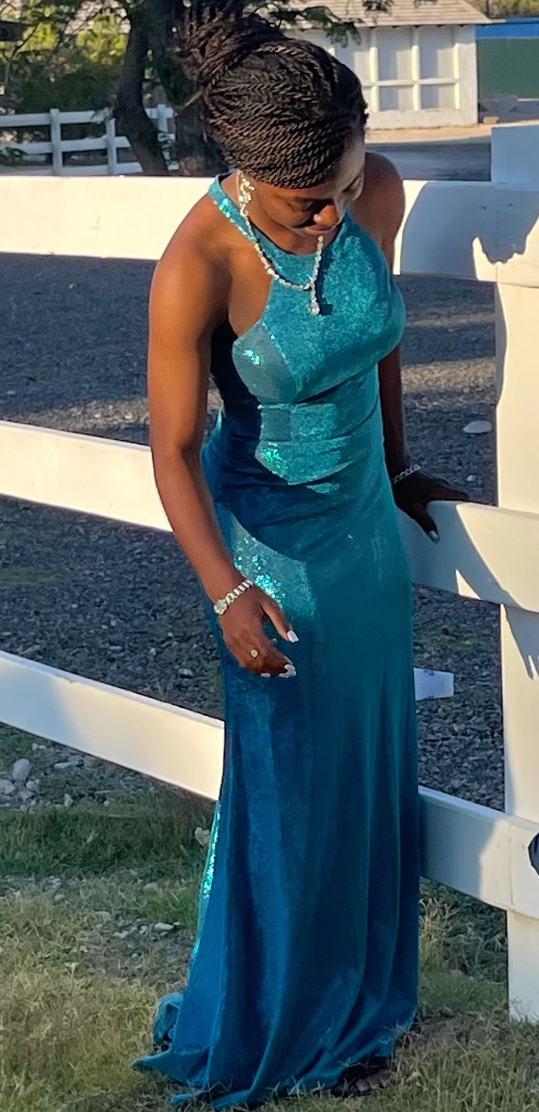 Size 8 Homecoming Blue Mermaid Dress on Queenly
