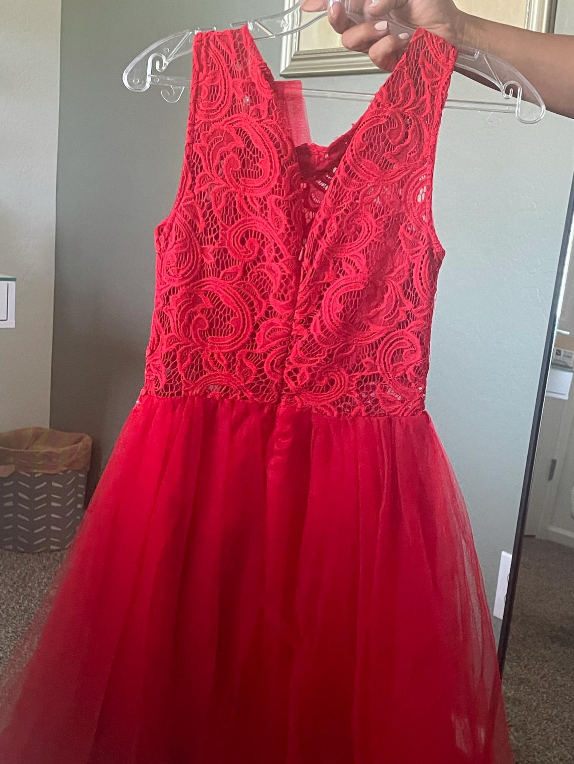 Size 2 Red Cocktail Dress on Queenly