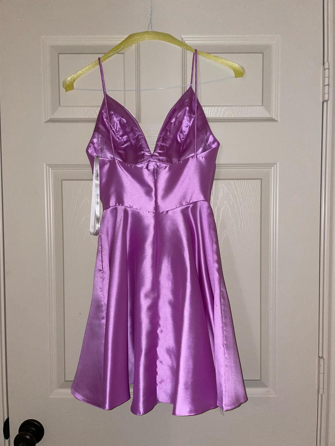 Sherri Hill Size 0 Purple A-line Dress on Queenly