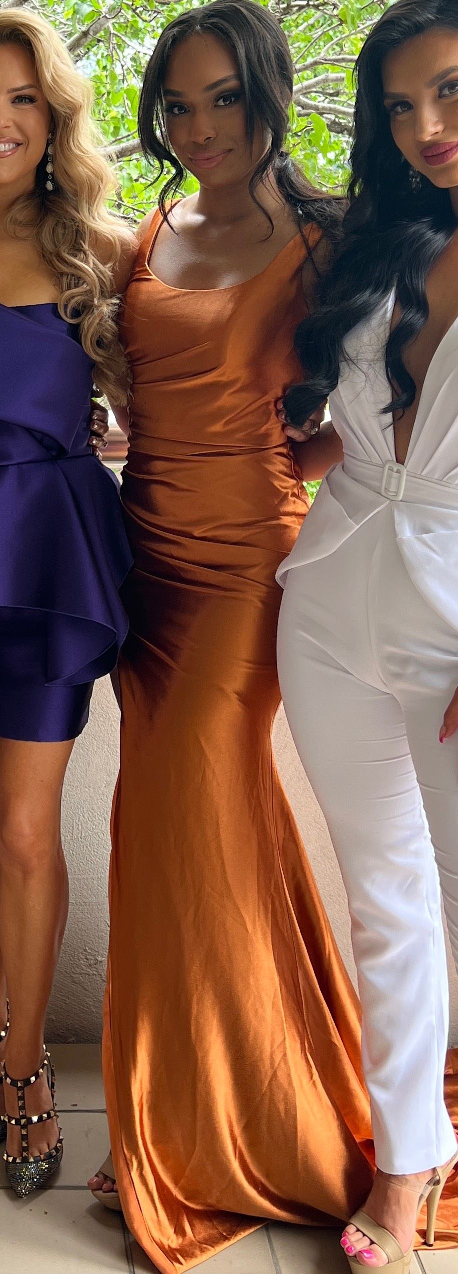 Portia and Scarlett Size 2 Orange Side Slit Dress on Queenly
