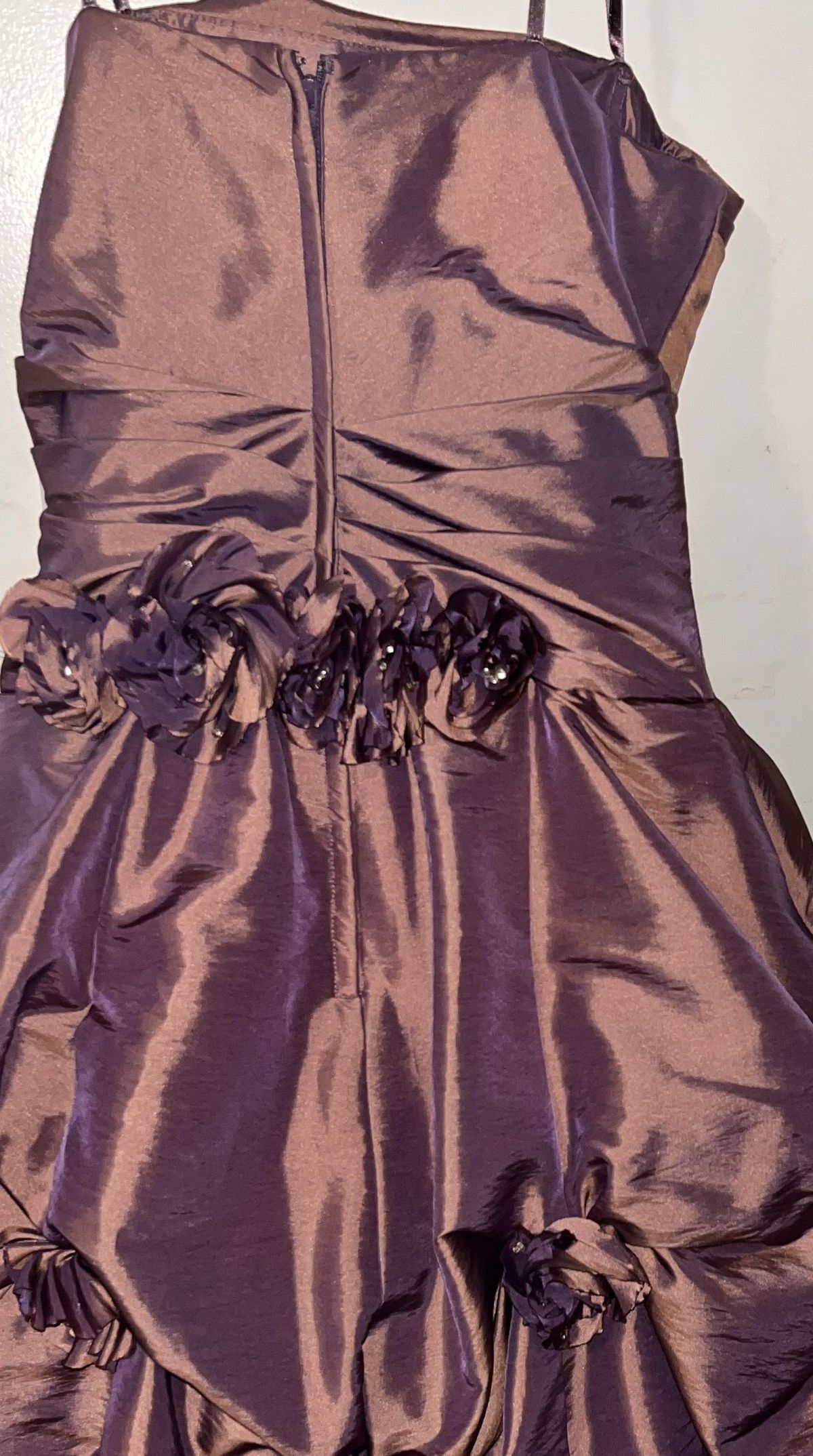 Size 10 Prom Strapless Purple Ball Gown on Queenly