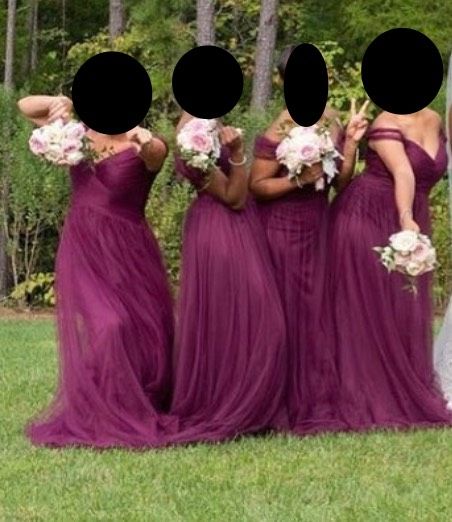 Size 4 Bridesmaid Purple Floor Length Maxi on Queenly