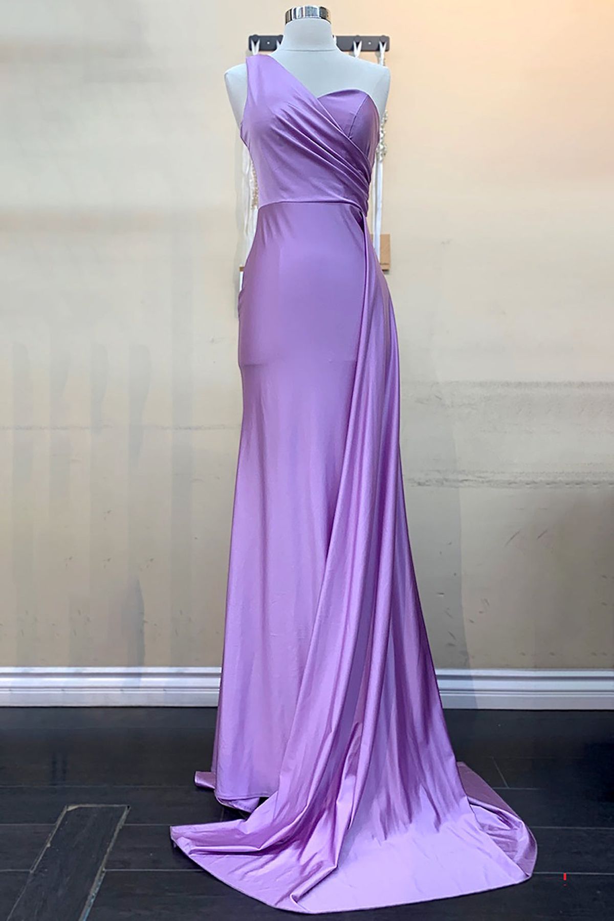 Style 387 Amelia Couture Size 4 Bridesmaid Purple Floor Length Maxi on Queenly